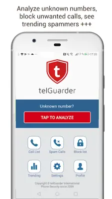 Spam Call Blocker - telGuarder android App screenshot 0